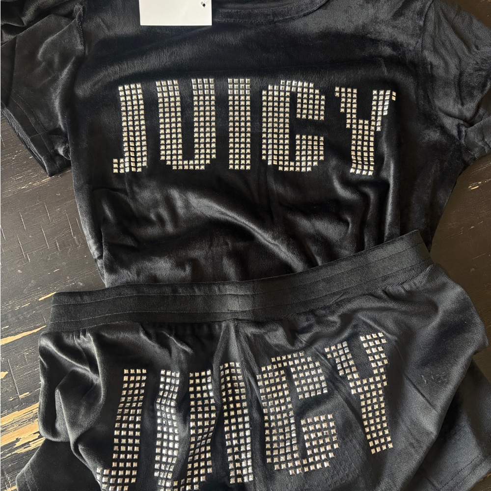 Juicy Couture Black Rhinestone pjs